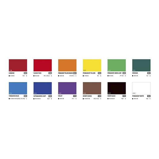 SHINHAN PROFESSIONAL DESIGNERS GOUACHE-SET 12 X 15 ML TUBEN