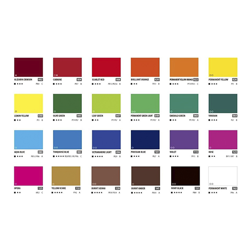 SHINHAN PROFESSIONAL DESIGNERS GOUACHE-SET A - 24 X 15 ML TUBEN