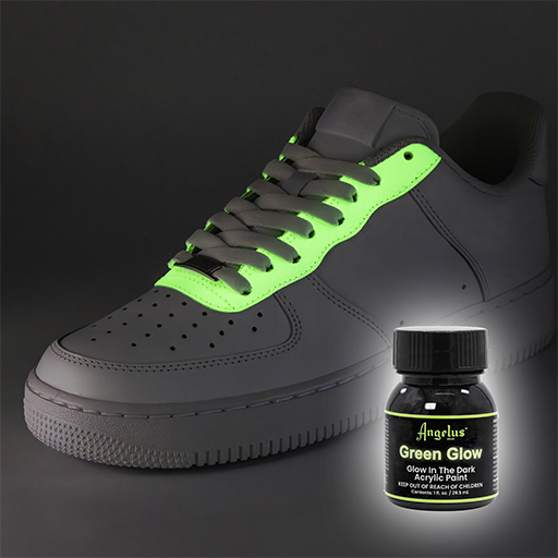 ANGELUS GREEN GLOW IN THE DARK LEDERFARBE - LEUCHTET IM DUNKELN