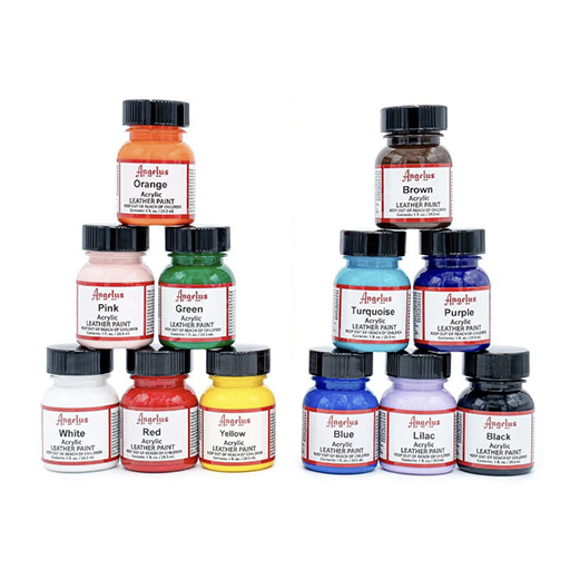 ANGELUS BEST SELLERS KIT - SET 12 ACRYLFARBEN FÜR LEDER