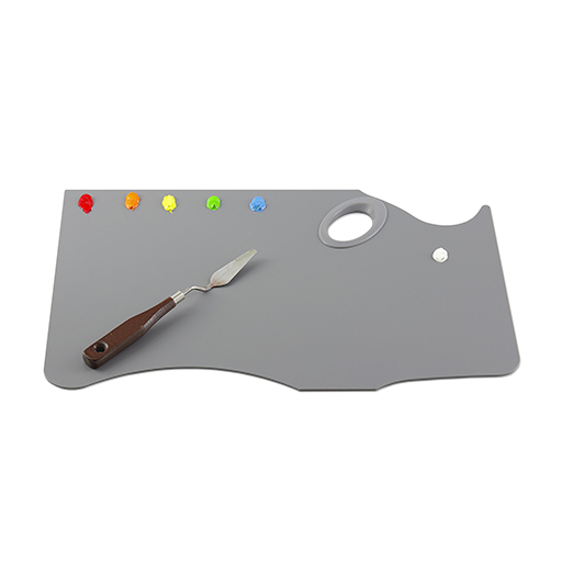 NEW WAVE EASY VIEW HAND HELD ARTIST PALETTE - GREY PLASTIC