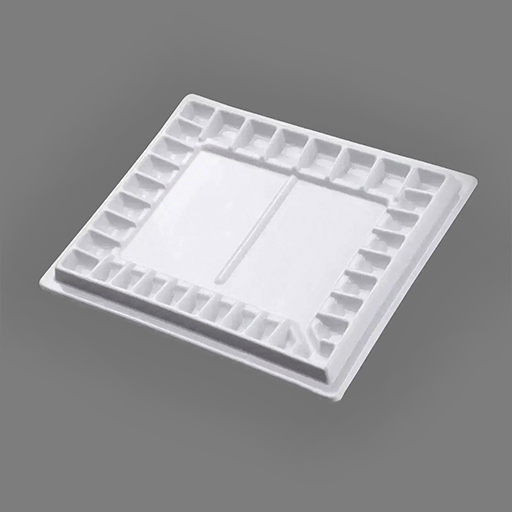 MEEDEN PALETA DE CERÁMICA RECTANGULAR XL CON 33 POCILLOS