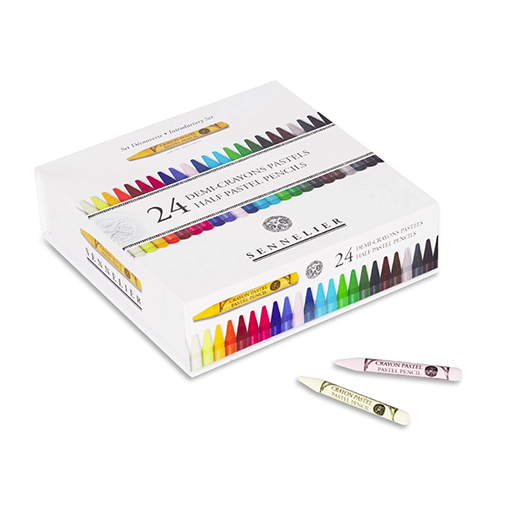 SENNELIER SET INTRODUTTIVO 24 MEZZE MATITE PASTELLO + 12 SPAZI VUOTI