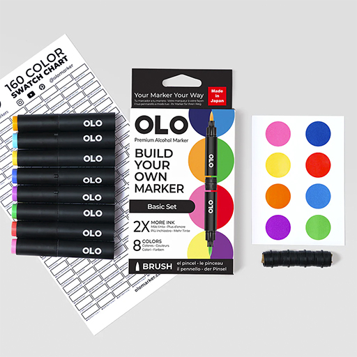 OLO BASIS SET 8 PERSONALISIERBARE MARKER