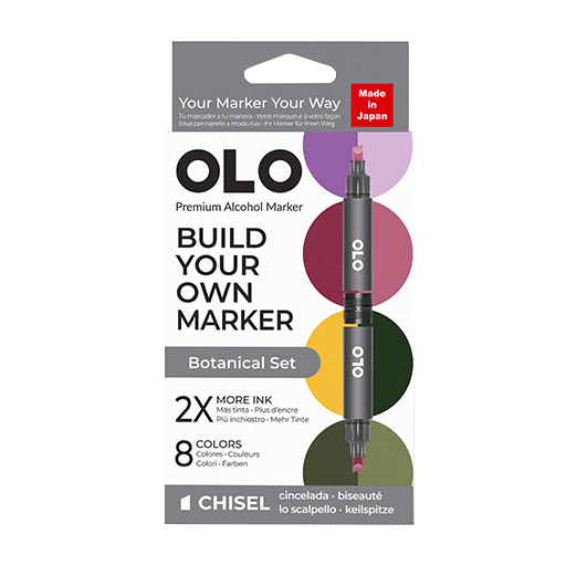 OLO SET BOTÁNICO 8 ROTULADORES PERSONALIZABLES