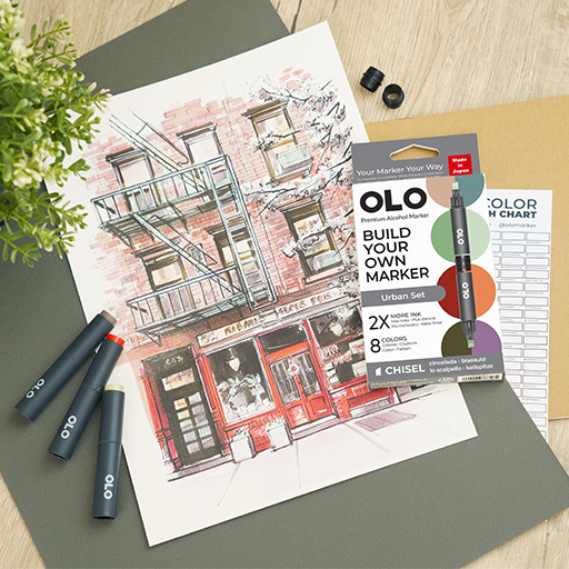 OLO SET URBAIN 8 MARQUEURS PERSONNALISABLES