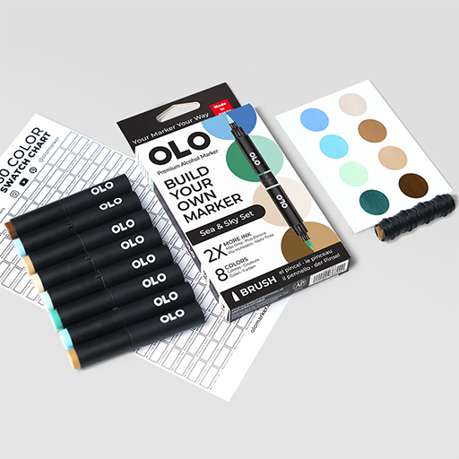 OLO SET CIEL ET MER 8 MARQUEURS PERSONNALISABLES