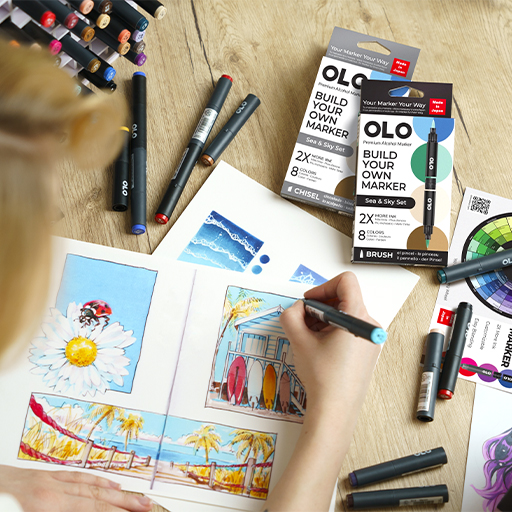 OLO SET CIEL ET MER 8 MARQUEURS PERSONNALISABLES