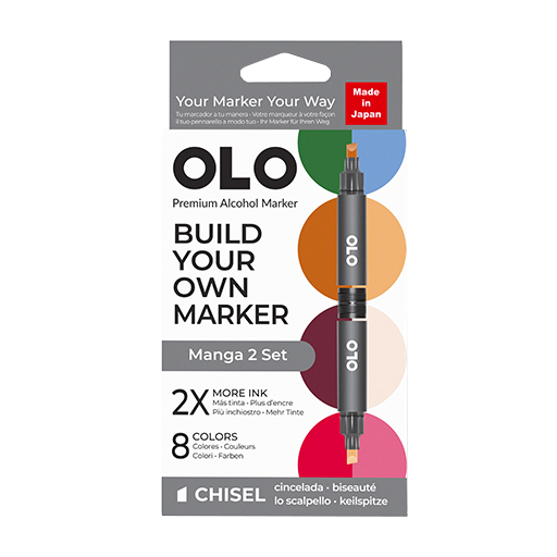 OLO SET MANGA 2 - 8 MARQUEURS PERSONNALISABLES
