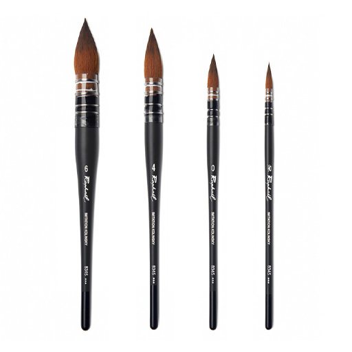 RAPHAEL STRADIVARIUS PINCEL REDONDO PLUMA SINTÉTICO MARTA KOLINSKY MANGO CORTO SERIE 8345