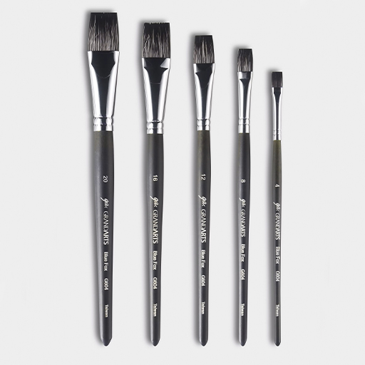 GRANDARTS SILVER FOX PINCEL PLANO MEZCLA MANGO CORTO SERIE G604