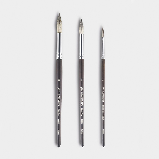 GRANDARTS SILVER FOX PENNELLO TONDO MISCELA DI FIBRE MANICO CORTO SERIE G605