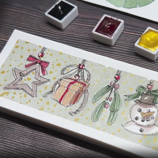 HAHNEMÜHLE SET SEGNALIBRI DA DIPINGERE - EDIZIONE NATALE