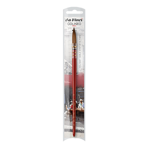 DA VINCI COLINEO RED RUNDER VERWASCHPINSEL SYNTHETIKFASERN KURZER STIEL SERIE 442RED