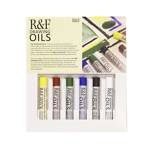 R&F DRAWING OILS EINFÜHRUNGSSET - 6 ÖL-STICKS