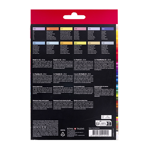 AMSTERDAM STANDARD SERIES ACRYLFARBEN SET - PASTELLTÖNE