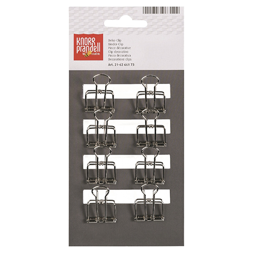 KNORR PRANDELL CONFEZIONE DA 8 PINZE DECORATIVE METALLICHE