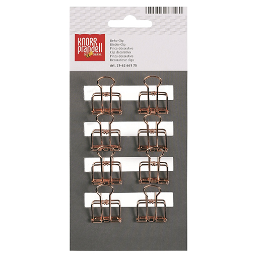 KNORR PRANDELL CONFEZIONE DA 8 PINZE DECORATIVE METALLICHE