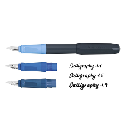 KAWECO PERKEO SET FÜLLHALTER BLAU + 3 FEDERN FÜR KALLIGRAPHIE