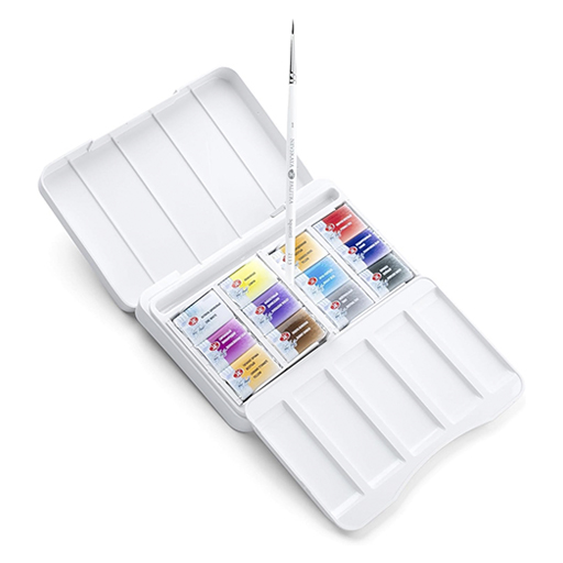 WHITE NIGHTS SET ATLAS BOTANICAL BOÎTE AQUARELLE 12 GODETS
