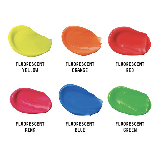 LIQUITEX BASICS COLORI ACRILICI SET COLORI FLUORESCENTI 6 TUBETTI 118 ML