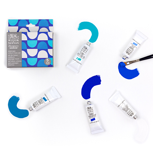 WINSOR & NEWTON DESIGNERS GOUACHE SET SEASCAPES 5 TUBES 14 ML