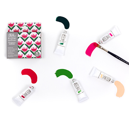 WINSOR & NEWTON DESIGNERS GOUACHE SET BOTANICAL COLORS 5 TUBES 14 ML