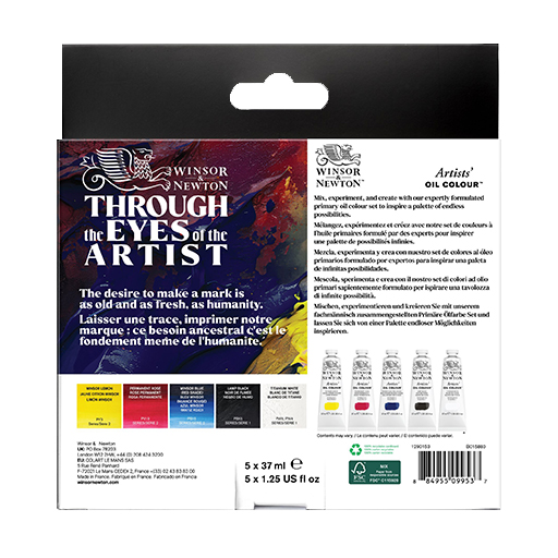 WINSOR & NEWTON ARTISTS' COLORI AD OLIO SET COLORI PRIMARI 5 TUBETTI 37 ML