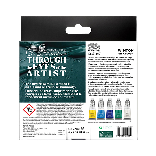 WINSOR & NEWTON WINTON OIL PAINT SEASCAPE SET OF 5 X 37 ML TUBES