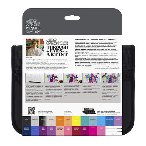 WINSOR & NEWTON PROMARKER SET MODERNE KALLIGRAPHIE 25 MARKER + ETUI