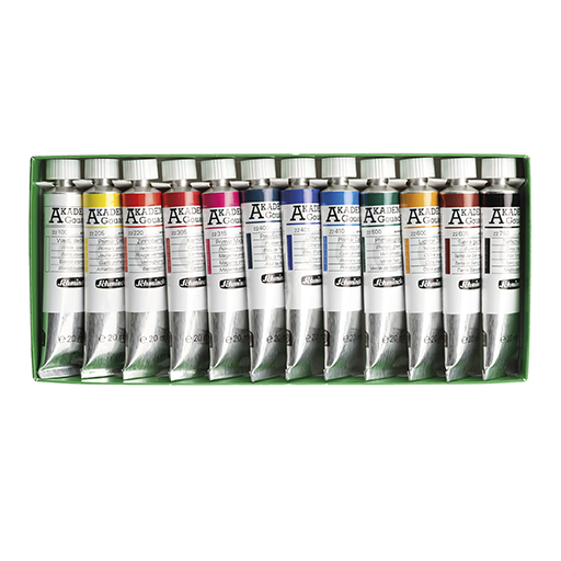 SCHMINCKE AKADEMIE GOUACHE SET 12 TUBOS 20 ML