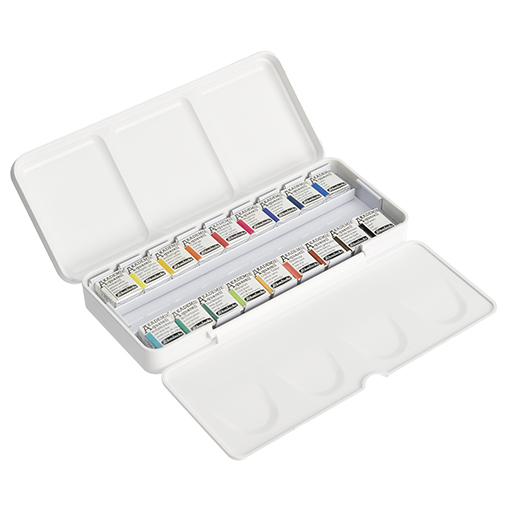 SCHMINCKE AKADEMIE AQUARELL KUNSTSTOFFKASTEN 18 HALBE NÄPFCHEN