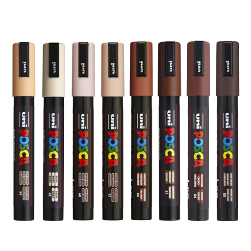 UNI POSCA PC-5M 8P SET 8 MARQUEURS 1.8-2.5 MM - COULEURS PORTRAIT