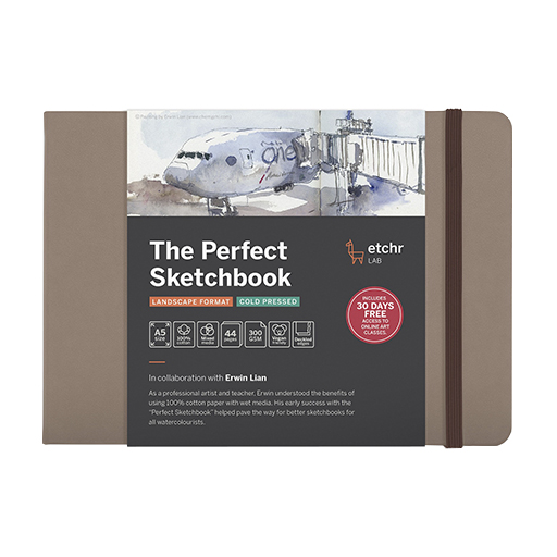 ETCHR THE PERFECT SKETCHBOOK - CARNET DE CROQUIS BORDS FRANGÉS 300 G 100 % COTON