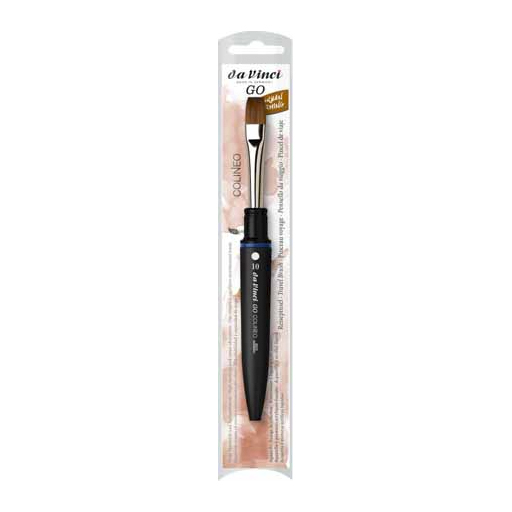 DA VINCI GO COLINEO PINCEAU DE VOYAGE PLAT FIBRE SYNTHÉTIQUE SÉRIE 8822