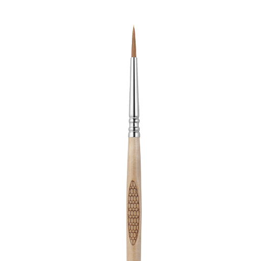 ESCODA MINIATURES BARROCO SPITZER RUNDPINSEL TORAY GOLD SYNTHETIKFASERN KURZER STIEL SERIE 1413