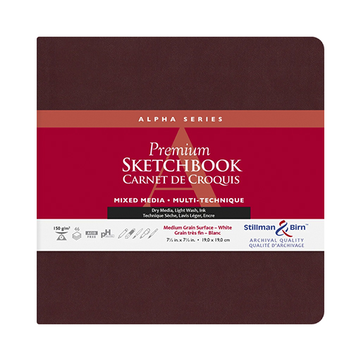 STILLMAN & BIRN ALPHA SERIES PREMIUM SKETCHBOOK - SOFTCOVER WHITE MIXED MEDIA PAPER 150 G