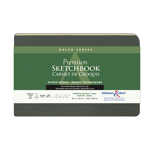 STILLMAN & BIRN DELTA SERIES PREMIUM SKETCHBOOK - SOFTCOVER ELFENBEINWEIẞES MIXED MEDIA PAPIER 270 G