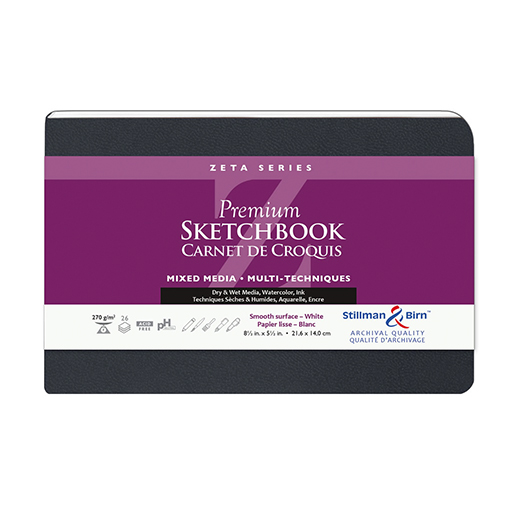 STILLMAN & BIRN ZETA SERIES PREMIUM SKETCHBOOK - SOFTCOVER WHITE MIXED MEDIA PAPER 270 G