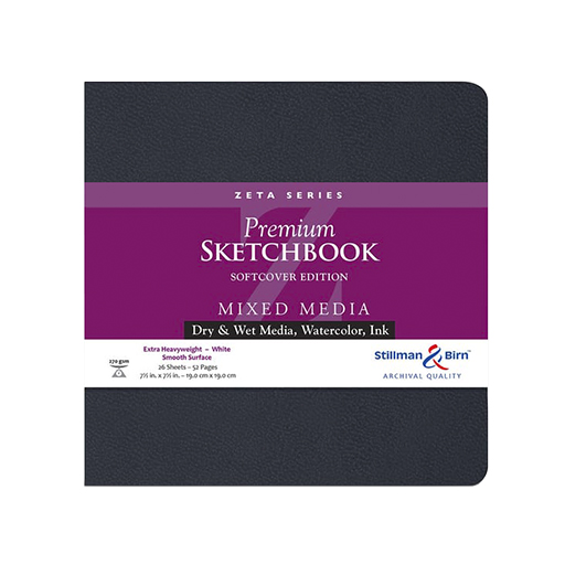 STILLMAN & BIRN ZETA SERIES PREMIUM SKETCHBOOK - SOFTCOVER WHITE MIXED MEDIA PAPER 270 G