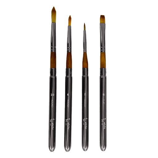 ETCHR TRAVEL BRUSH SET - ESTUCHE + 4 PINCELES SINTÉTICOS DE VIAJE - EDICIÓN LIMITADA ROJA