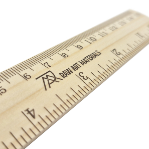 RAW ART MATERIALS HOLZLINEAL 15 CM