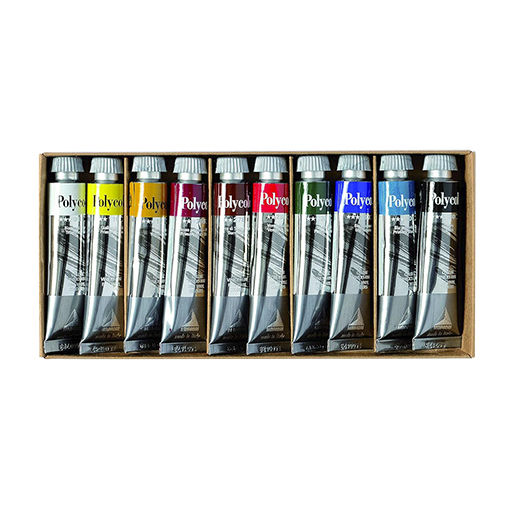 MAIMERI POLYCOLOR ACRYLIC COLOURS SET OF 10 X 20 ML TUBES