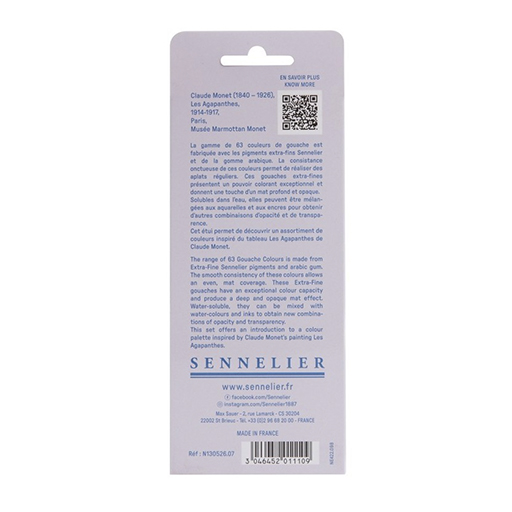SENNELIER CLAUDE MONET EXTRAFEINE GOUACHE-SET 6 TUBEN 10 ML
