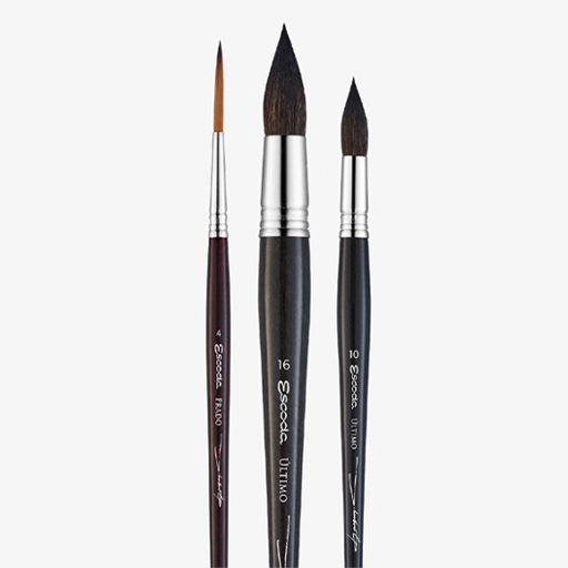 ESCODA ARTIST SET JUNG HUNSUNG - 3 WATERCOLOUR BRUSHES, SERIES 8626-1