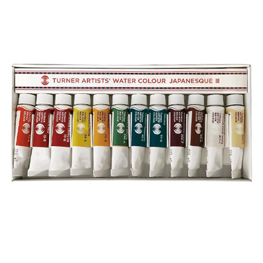 TURNER ARTISTS' WATERCOLOUR JAPANESQUE III SET AQUARELLE 12 TUBES DE 5 ML