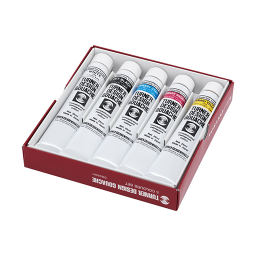 TURNER DESIGN GOUACHE STARTER-SET 5 TUBEN 25 À ML