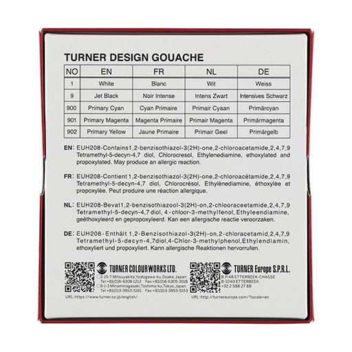TURNER DESIGN GOUACHE STARTER-SET 5 TUBEN 25 À ML