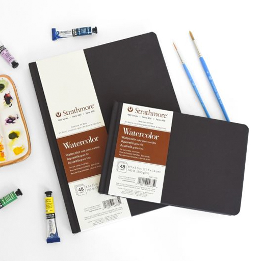 STRATHMORE WATERCOLOR ART BOOK SÉRIE 400 CARNET COUVERTURE RIGIDE AQUARELLE 300 G