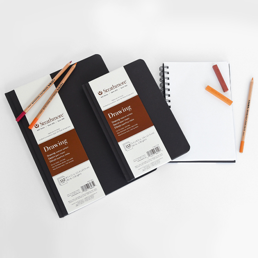 STRATHMORE DRAWING ART BOOK SÉRIE 400 CARNET COUVERTURE RIGIDE DESSIN 130 G